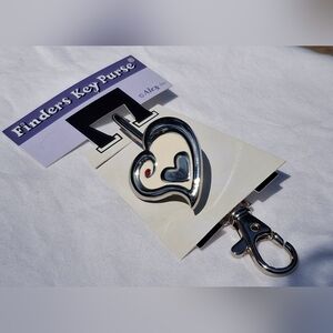 Alexx Inc. Finders Key Purse Handbag Tote Bag Heart Keychain
